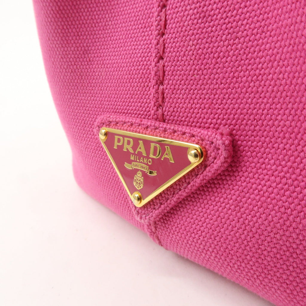 PRADA Logo Canapa Mini Canvas 2Way Shoulder Bag Pink B2439G