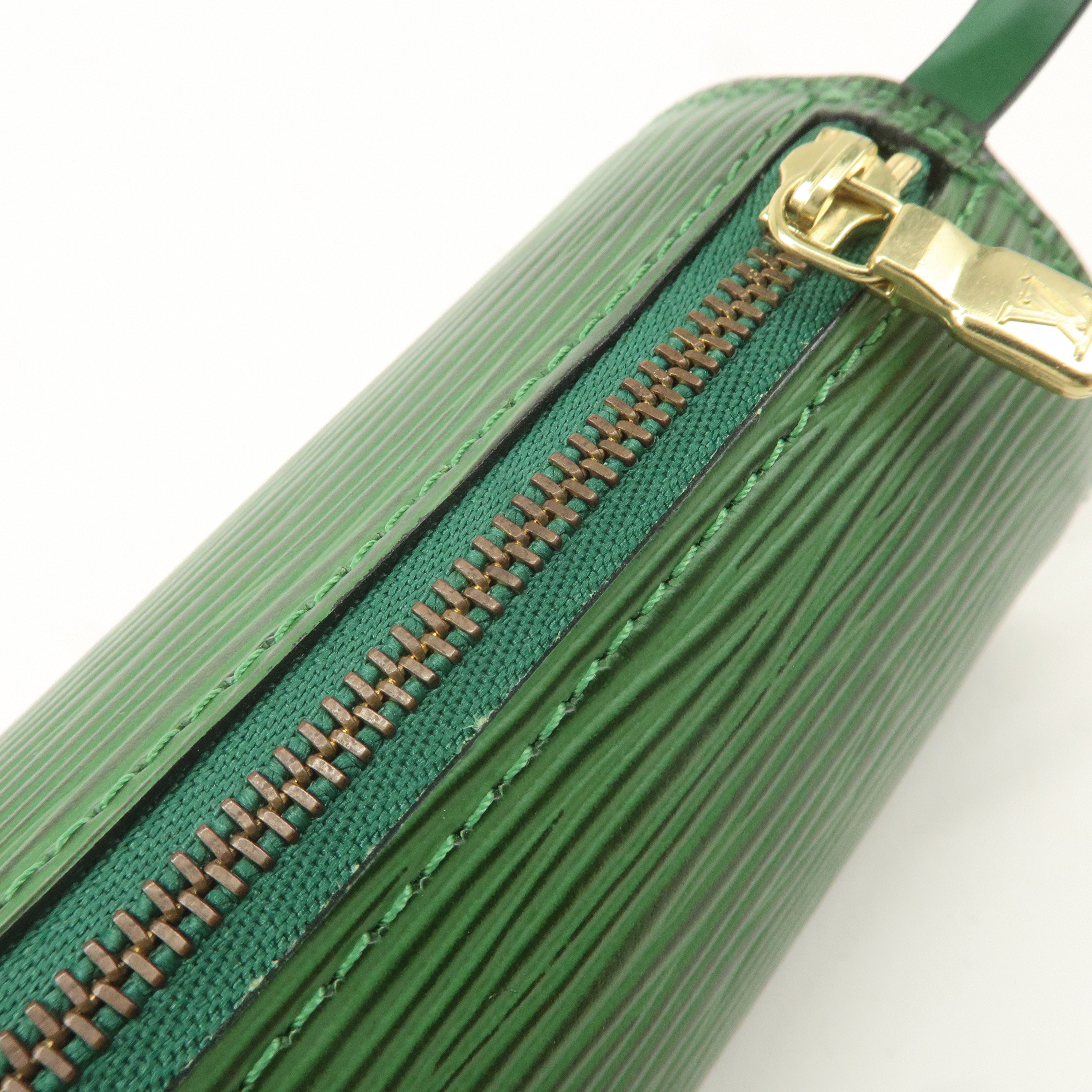 Louis Vuitton Epi Mini Pouch For Soufflot Hand Bag Borneo Green F/S