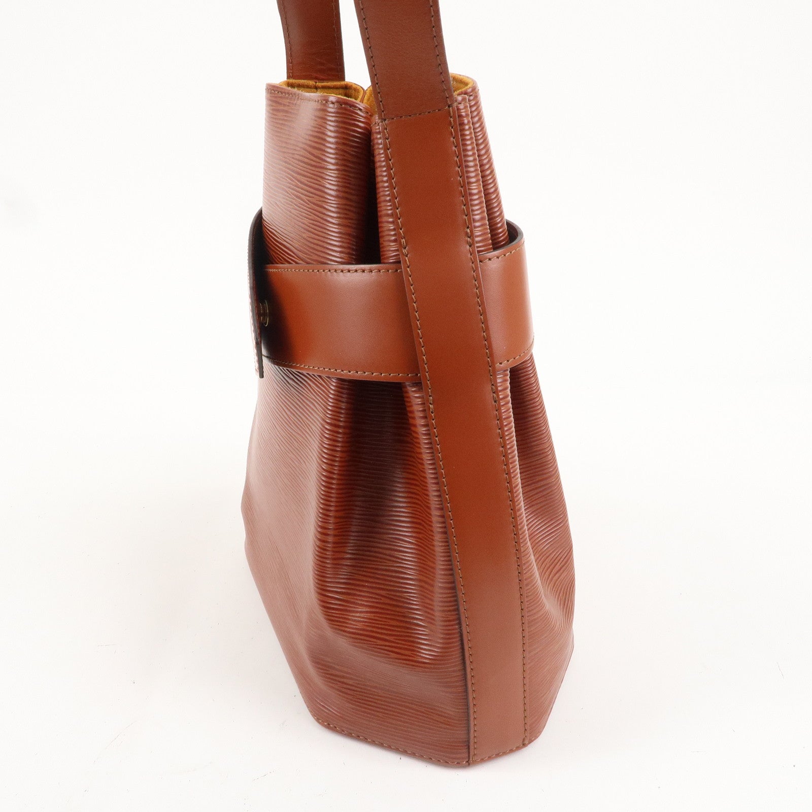 Louis Vuitton Epi Sac D'epaule PM Bucket Bag Kenya Brown M80203