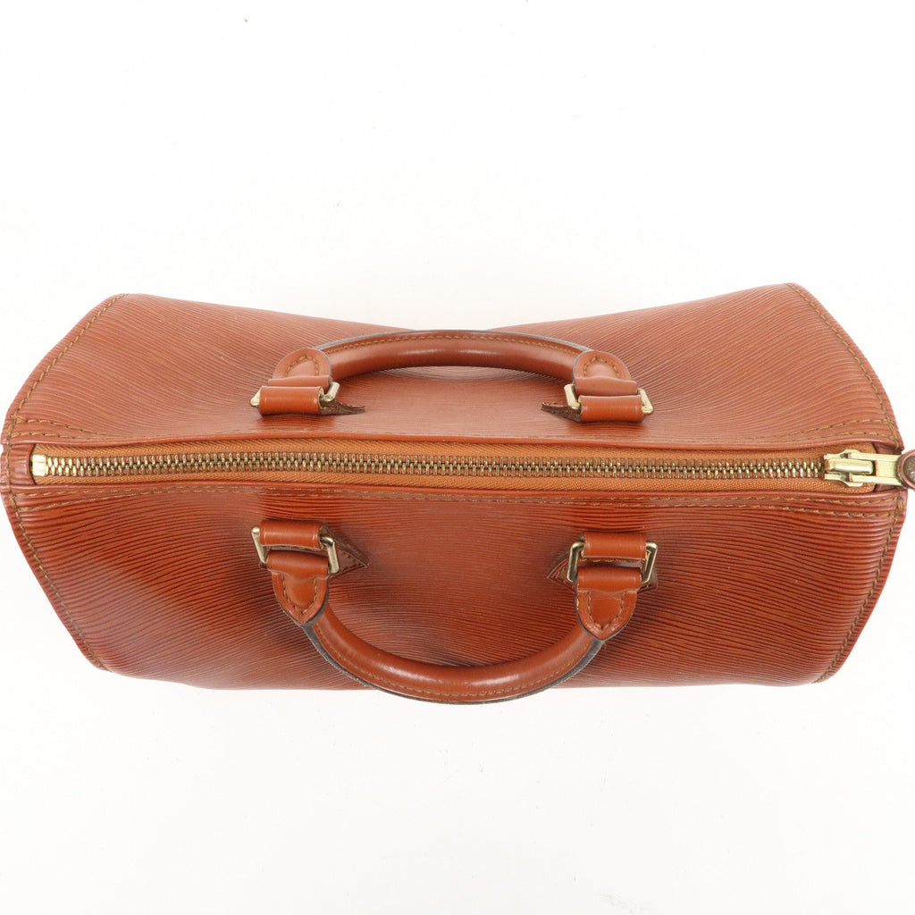 AuthenticLouis Vuitton Epi Speedy 25 Hand Boston Bag Kenya Brown M43013