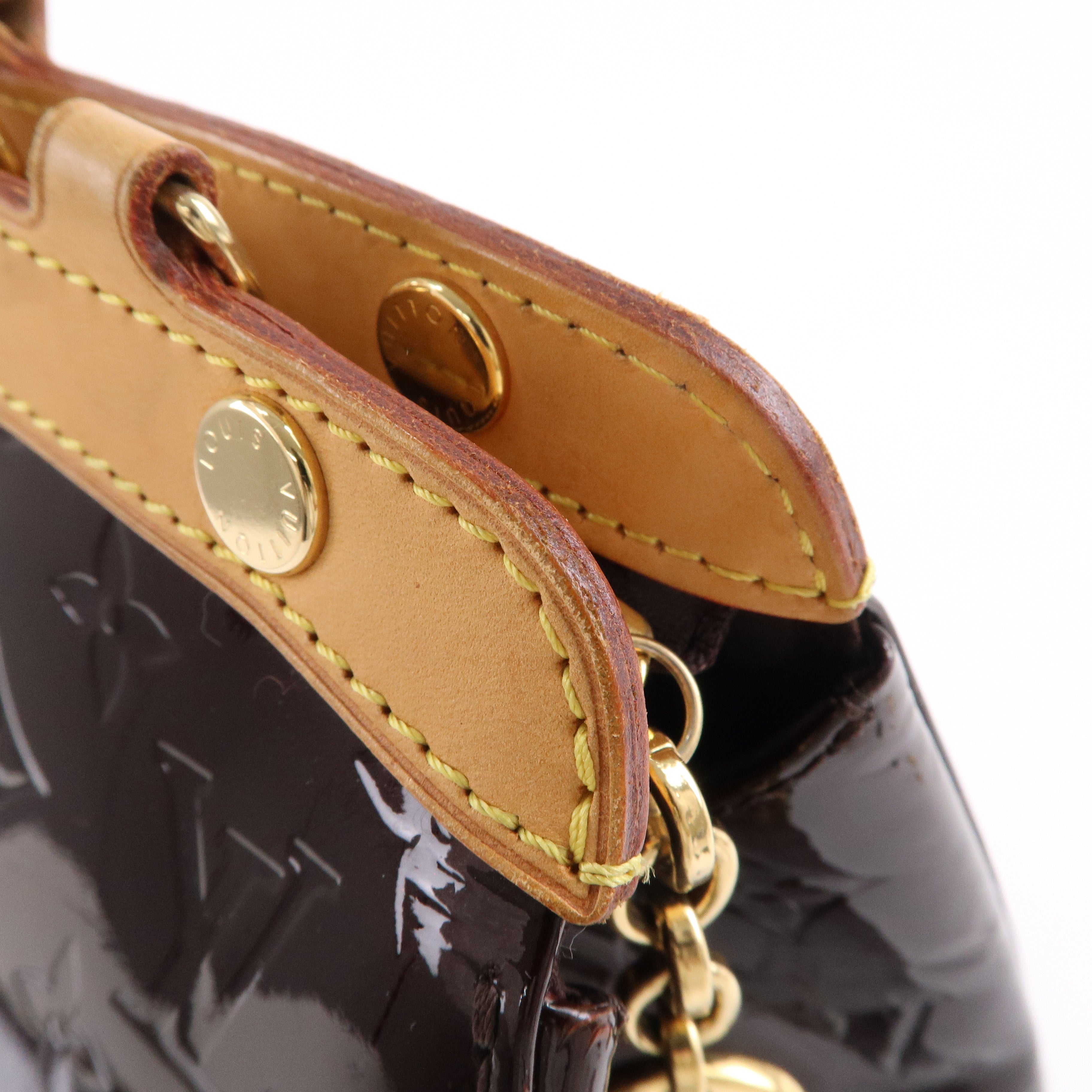 Louis Vuitton Vernis Brea MM 2Way Hand Bag Amarante M91619
