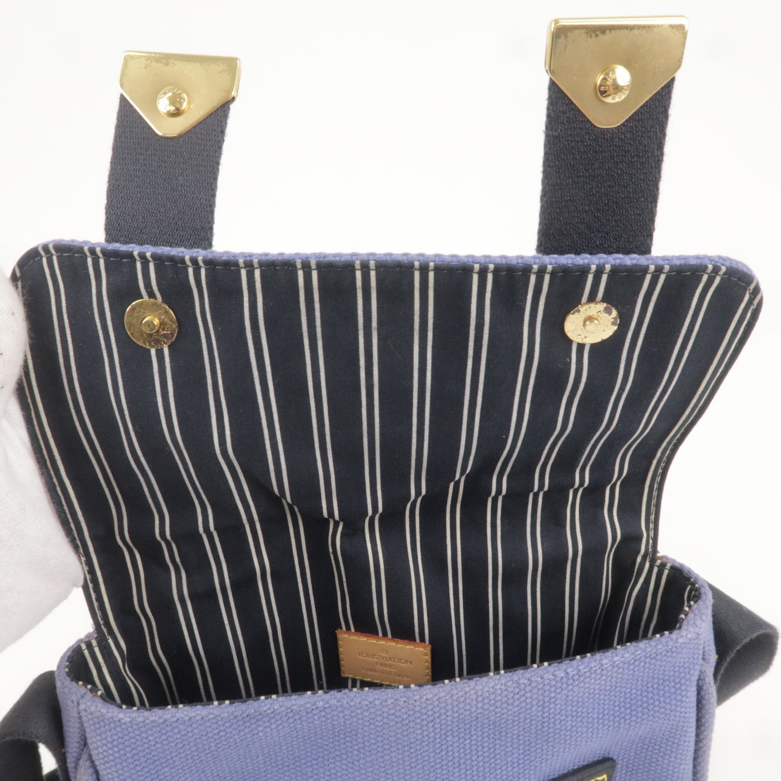 Louis Vuitton Antigua Besace PM Shoulder Bag Blue M40081