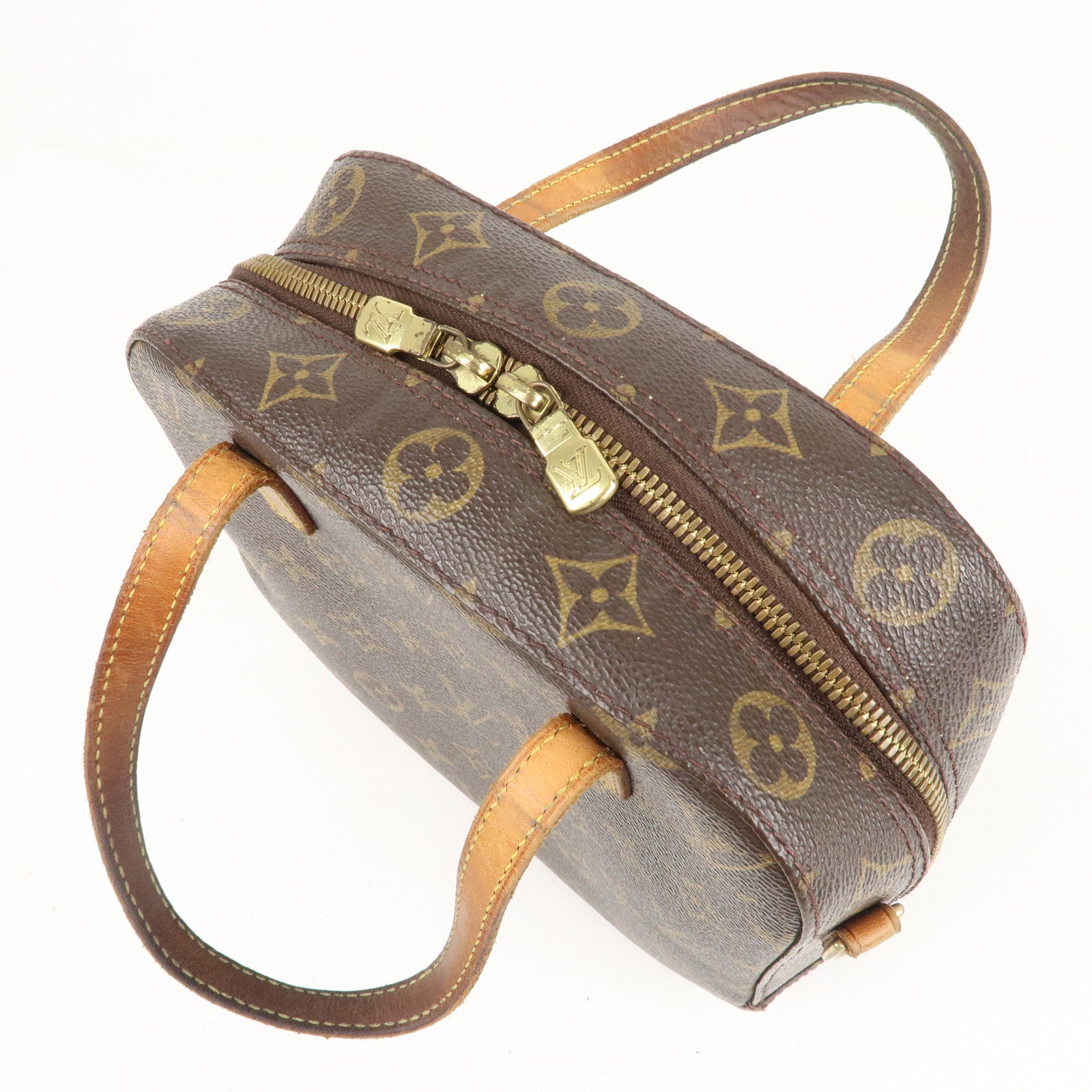 Louis Vuitton Monogram Spontini Hand Bag Brown M47500