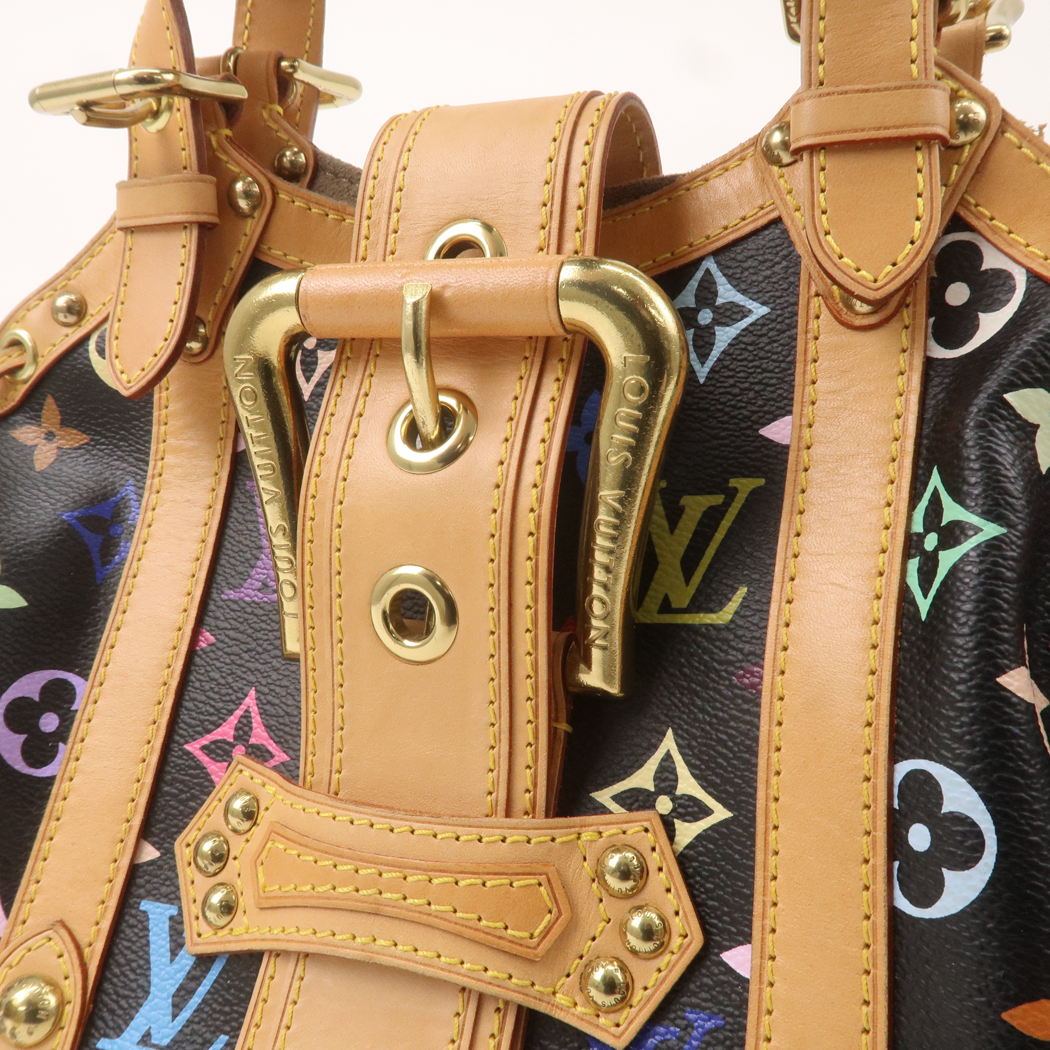 Louis Vuitton Monogram Multi Color Theda PM Hand Bag Noir M92346