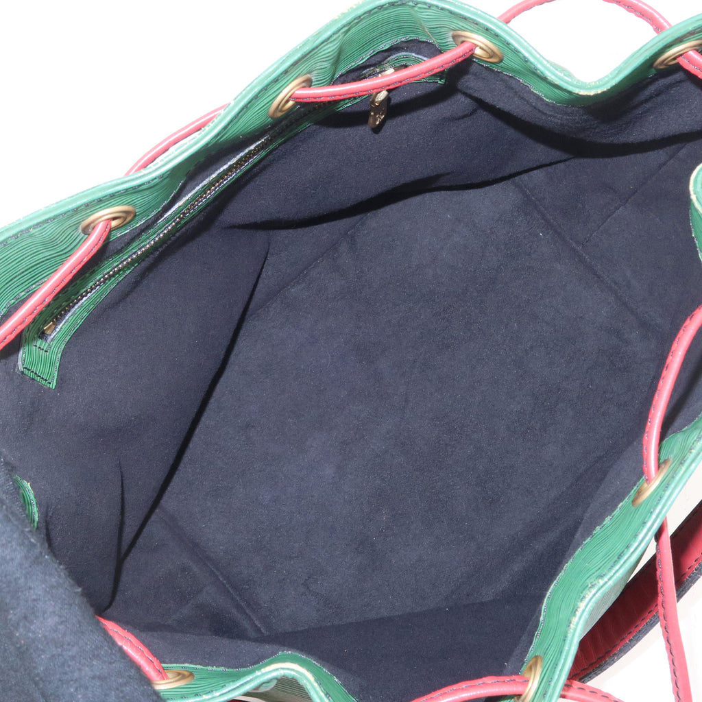 Louis Vuitton Epi Petit Noe Shoulder Bag Green Red M44147