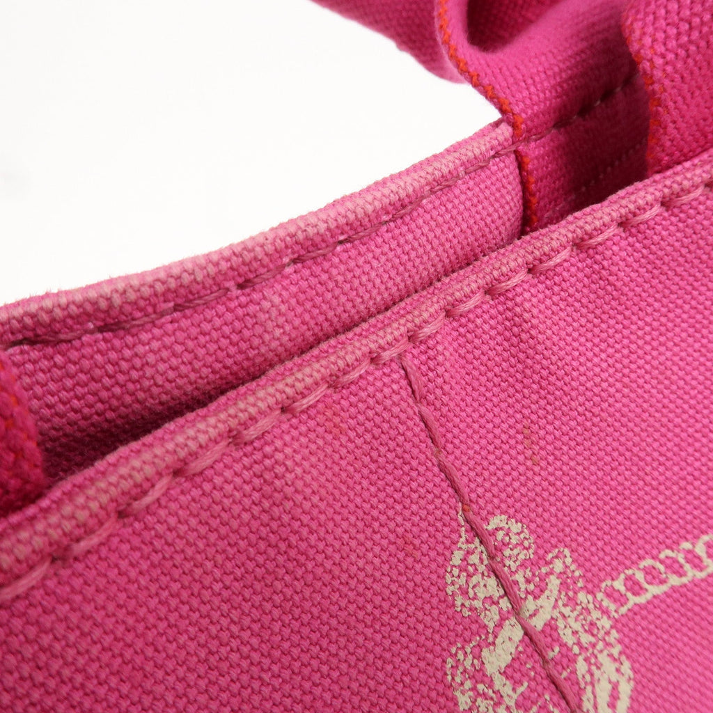 PRADA Canapa Canvas Tote Bag Hand Bag Pink BN1877