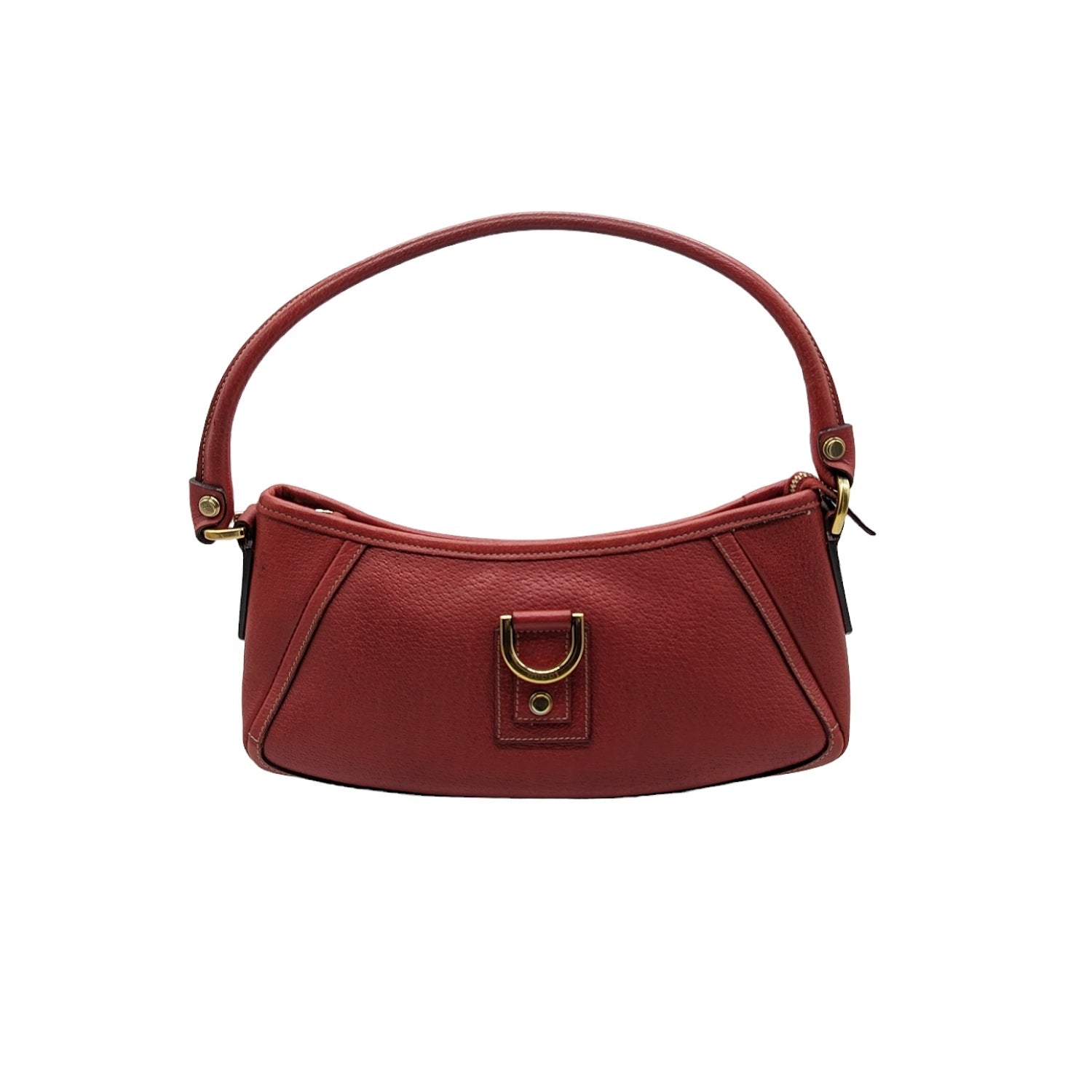 Gucci Red Leather Abbey D-Ring Pochette