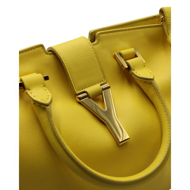 SAINT LAURENT Yellow Y Cabas Bag