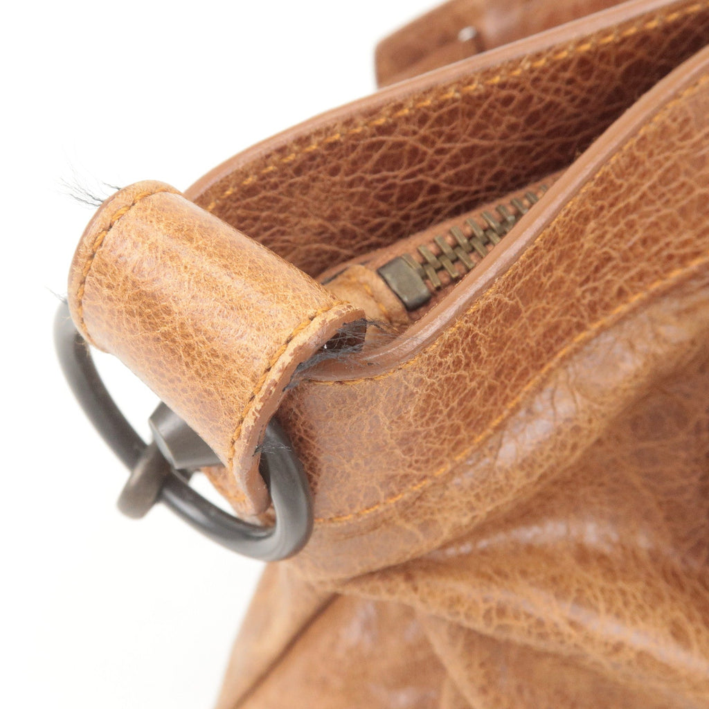 BALENCIAGA The First Leather 2Way Bag Hand Bag Brown 103208