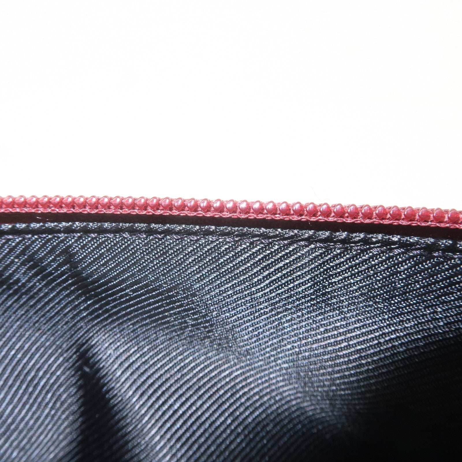GUCCI Boat Bag GG Canvas Leather Hand Bag Pouch Red 07198