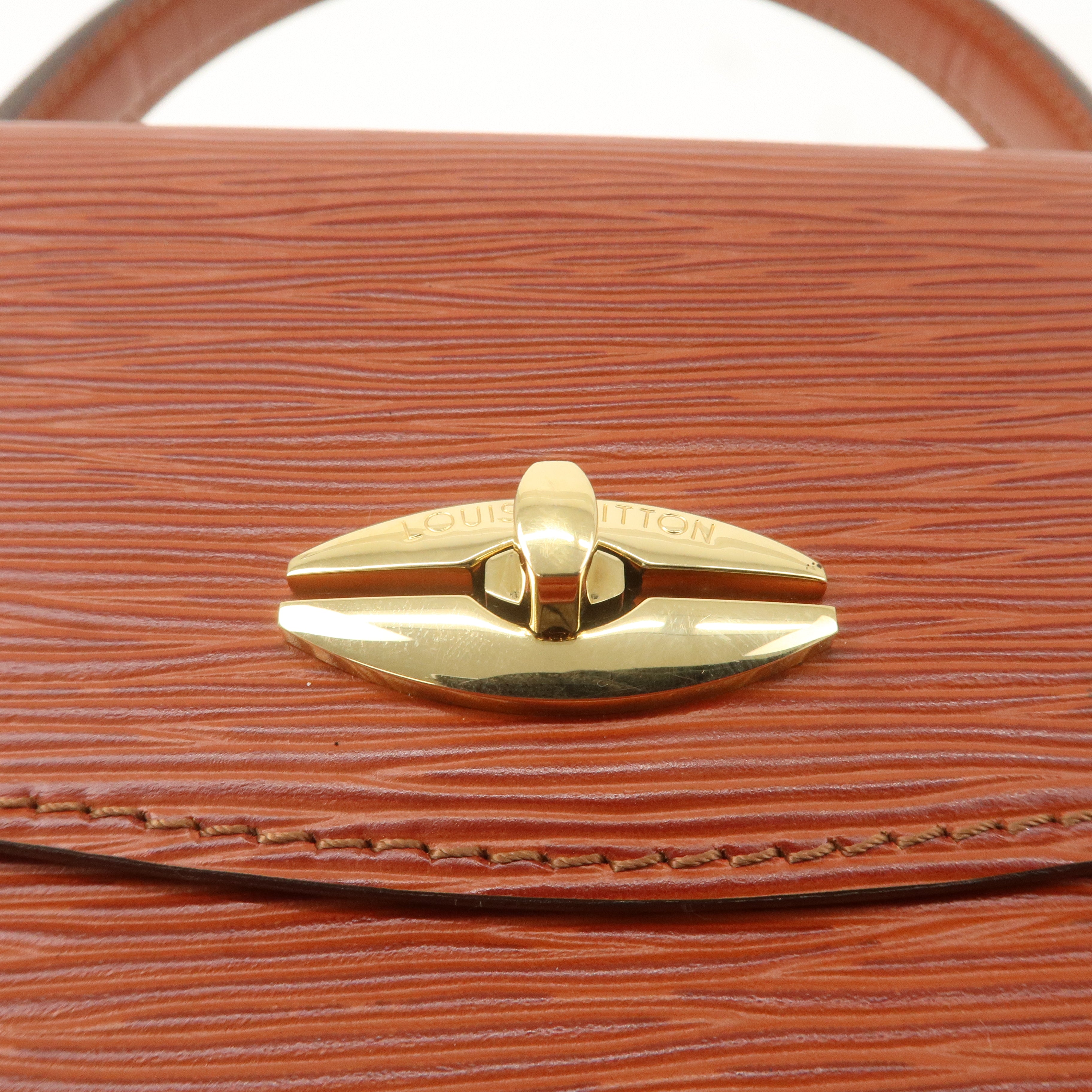 Louis Vuitton Epi Malselv Hand Bag Kenya Brown M52373