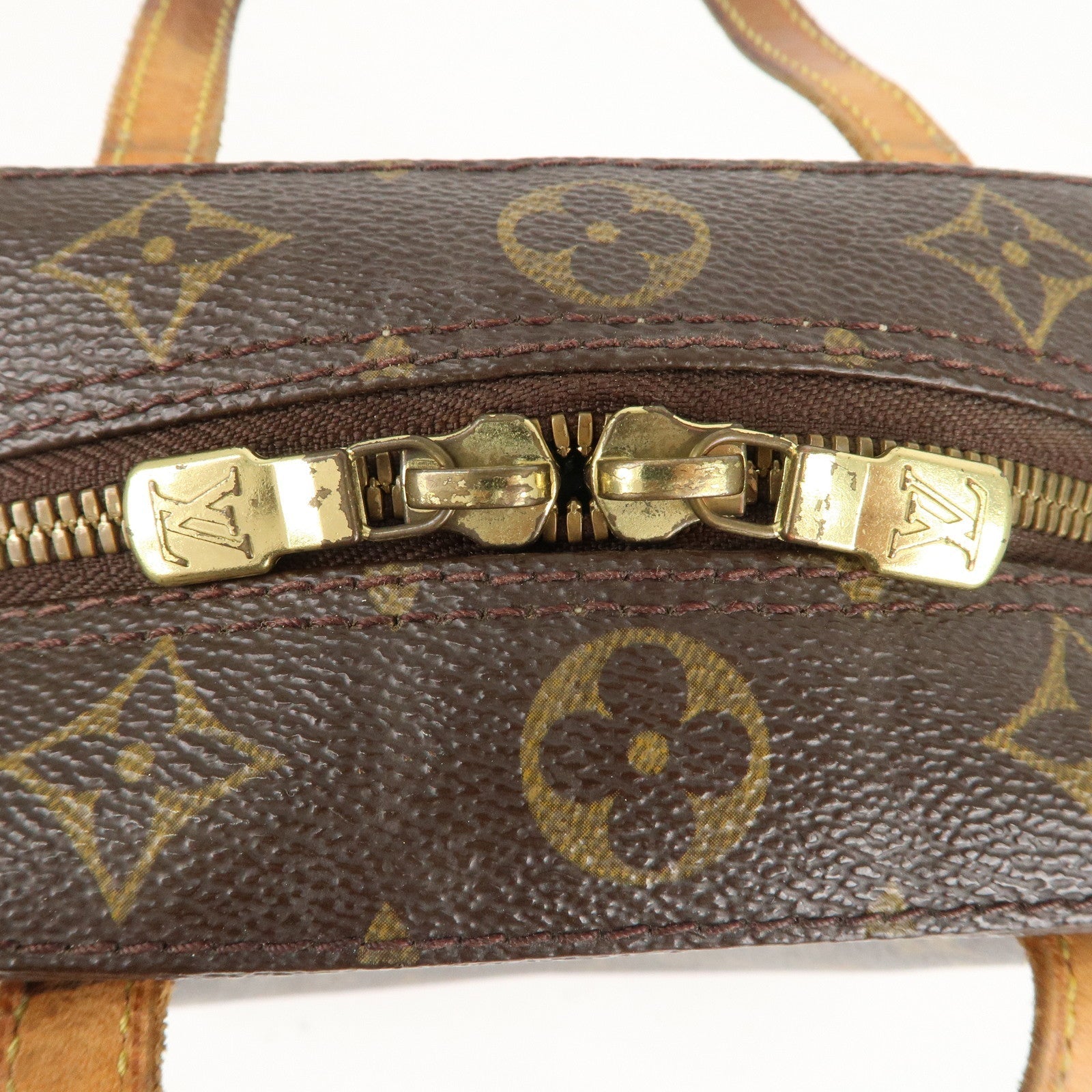 Louis Vuitton Monogram Spontini Hand Bag Brown M47500
