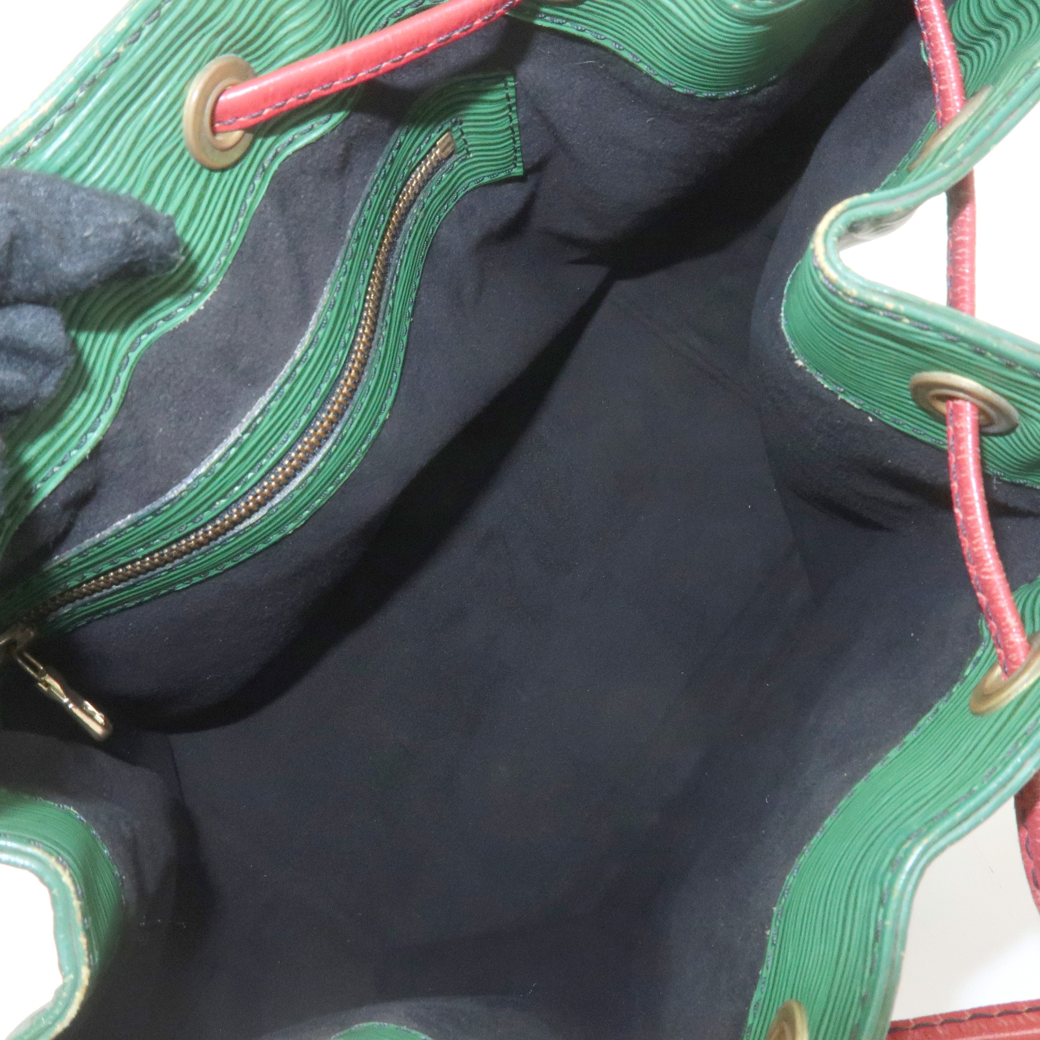 Louis Vuitton Epi Petit Noe Shoulder Bag Green Red M44147