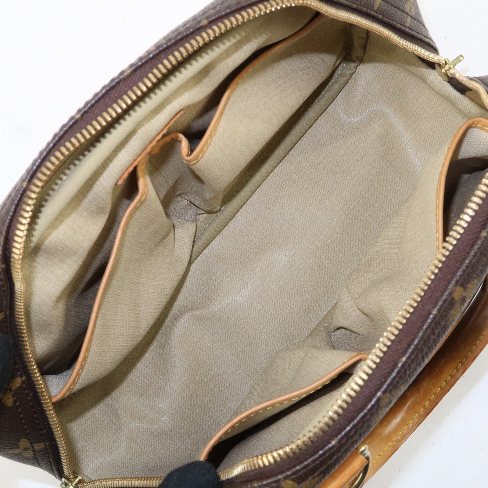 Louis Vuitton Monogram Trouville Hand Bag Brown M42228
