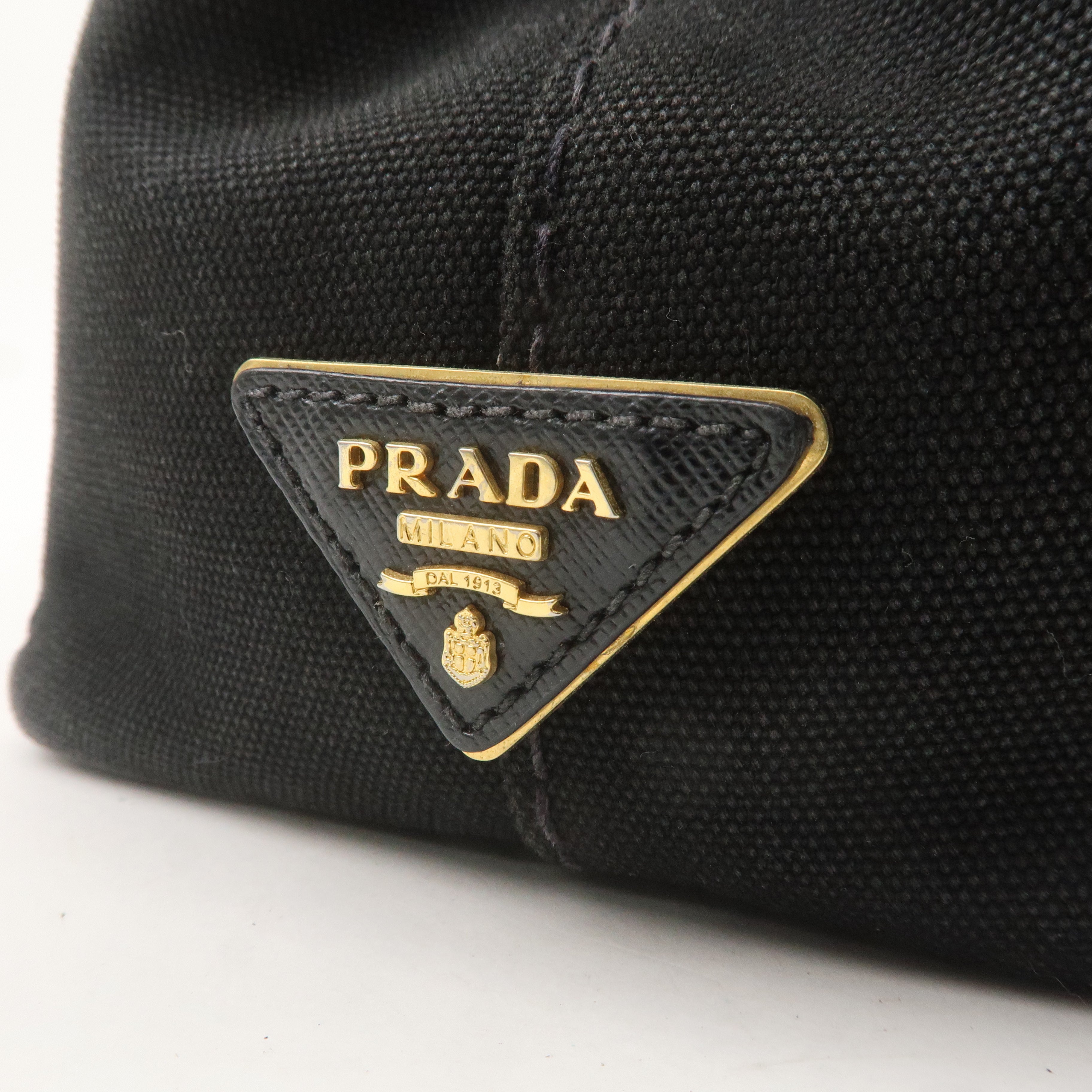 PRADA Canapa Mini Canvas 2Way Bag Black 1BG439
