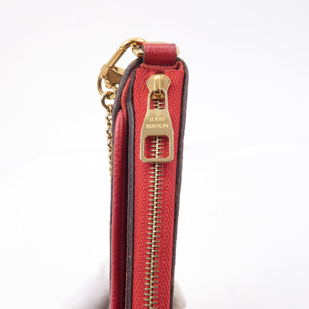 Louis Vuitton Monogram Pallas Clutch 2Way Bag Cerise M41638