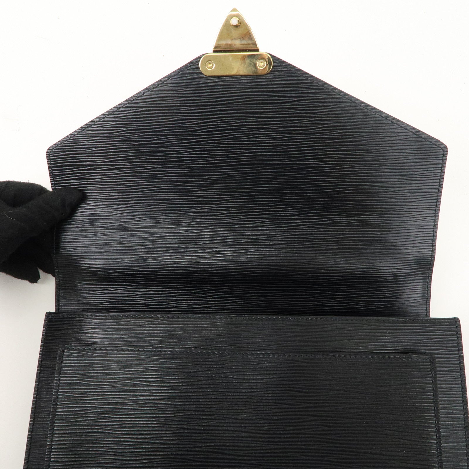 Louis Vuitton Epi Monceau Hand Bag Black Noir M52792