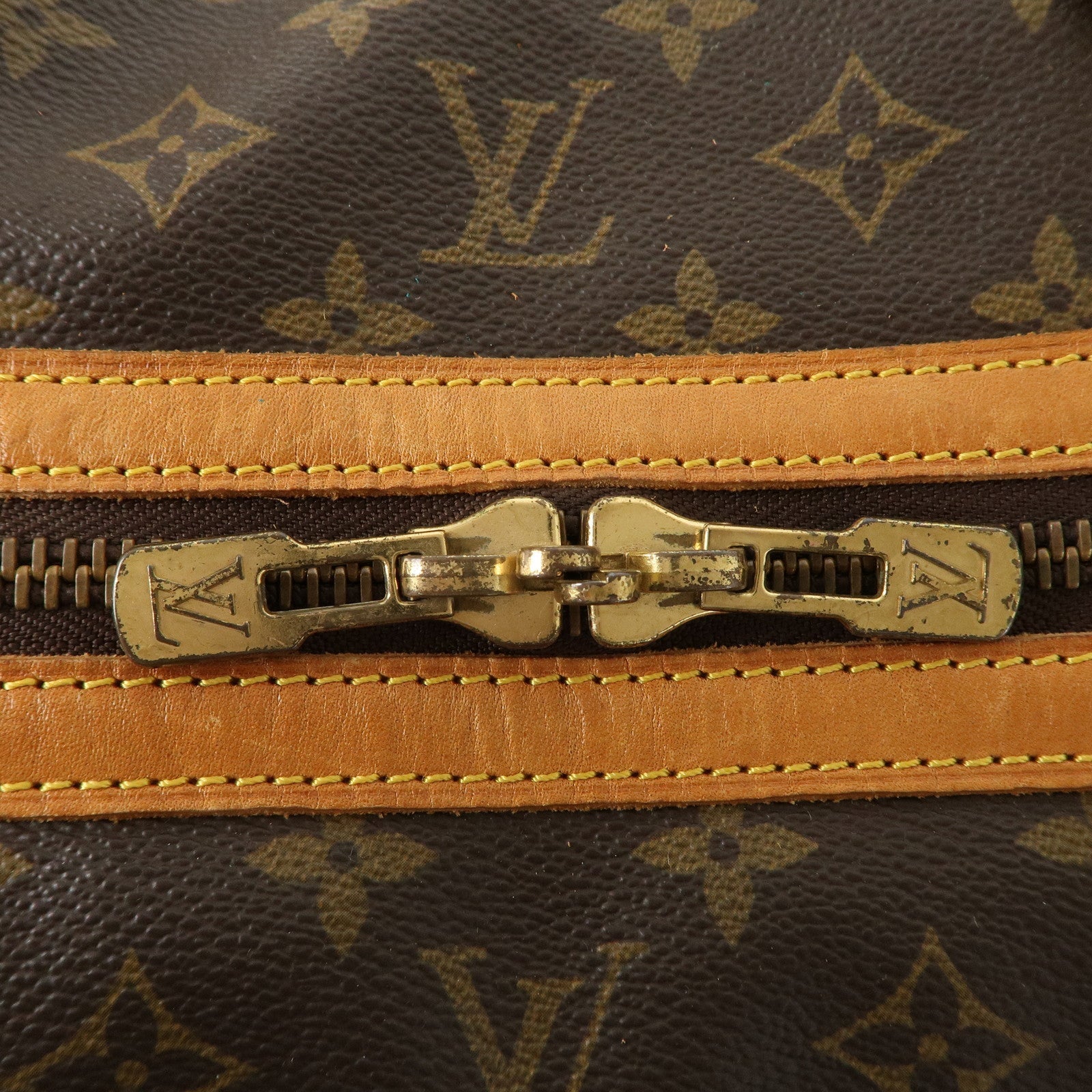 Louis Vuitton Monogram Sac Souple 55 Boston Bag Brown M41622