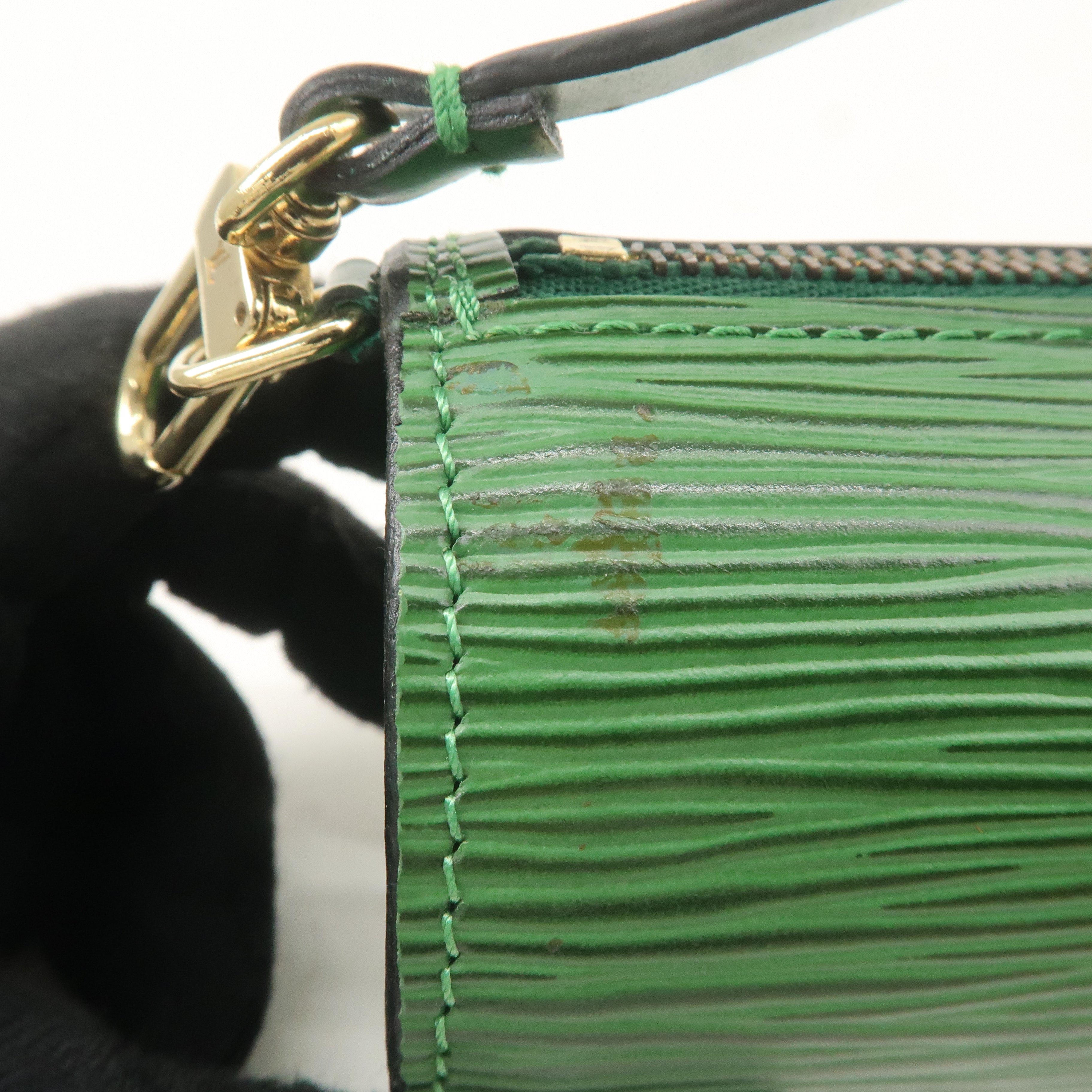 Louis Vuitton Epi Mini Pouch For Soufflot Hand Bag Borneo Green F/S