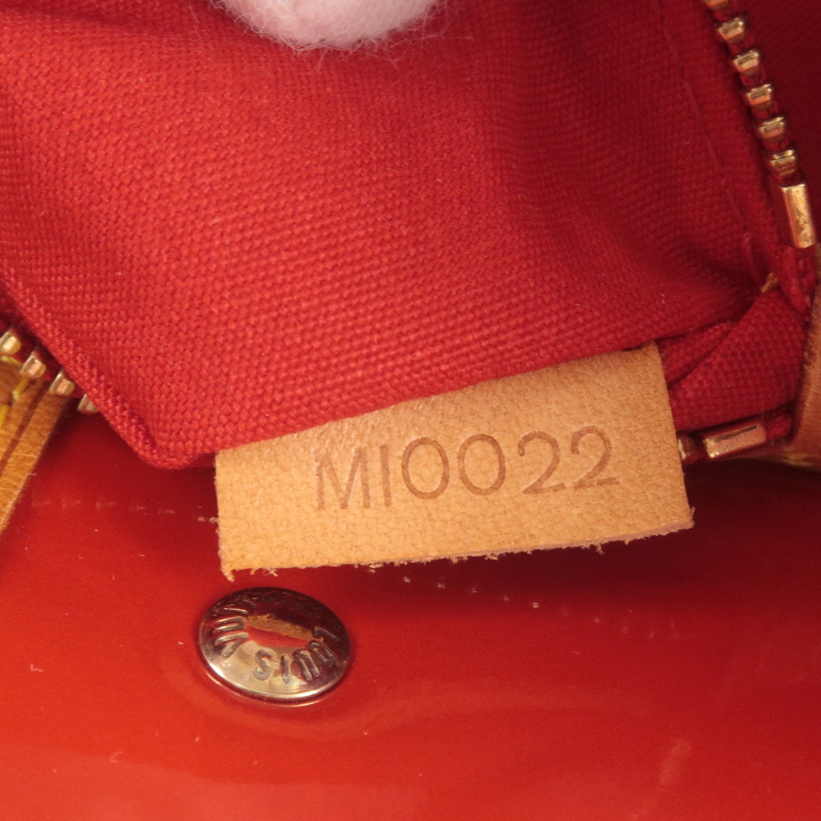 Louis Vuitton Monogram Vernis Lead PM Hand Bag Rouge M91088