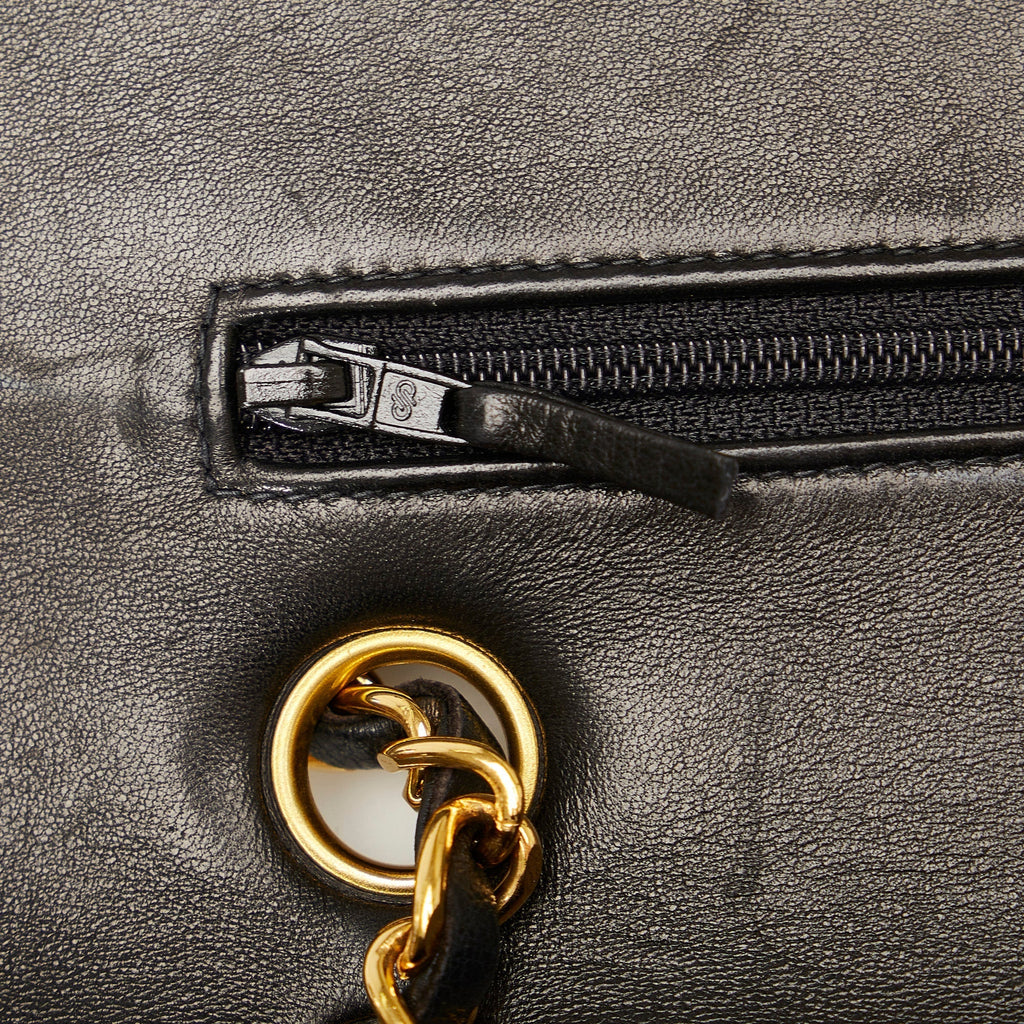 CHANEL Medium Classic Lambskin Double Flap Shoulder Bag