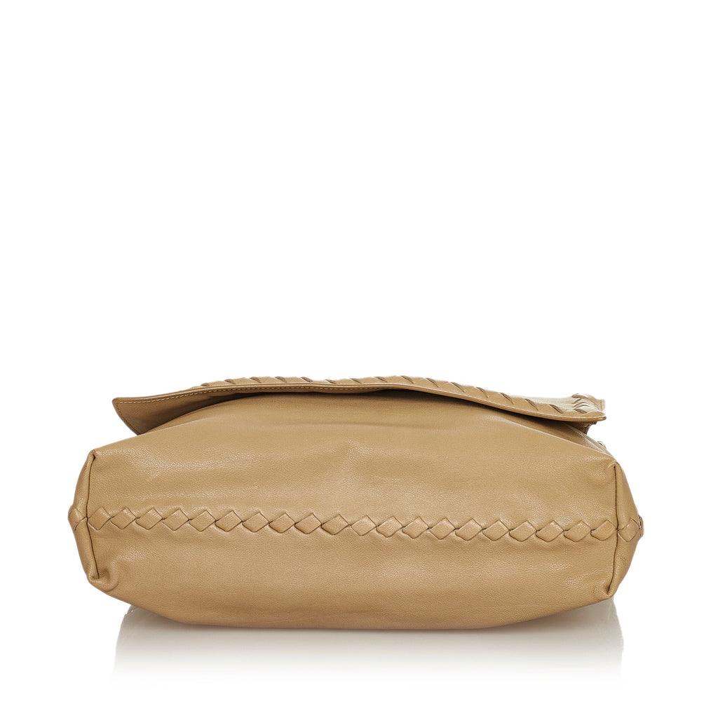 Bottega Veneta Intrecciato Crossbody Bag Beige