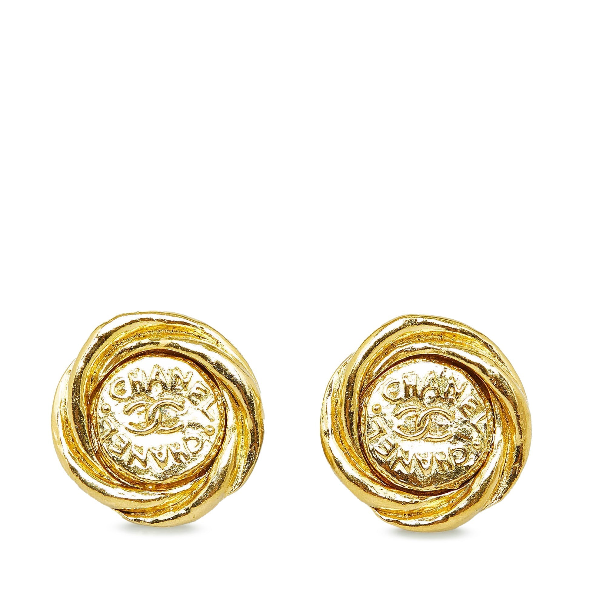 CHANEL CC Clip-On Earrings Costume Earrings