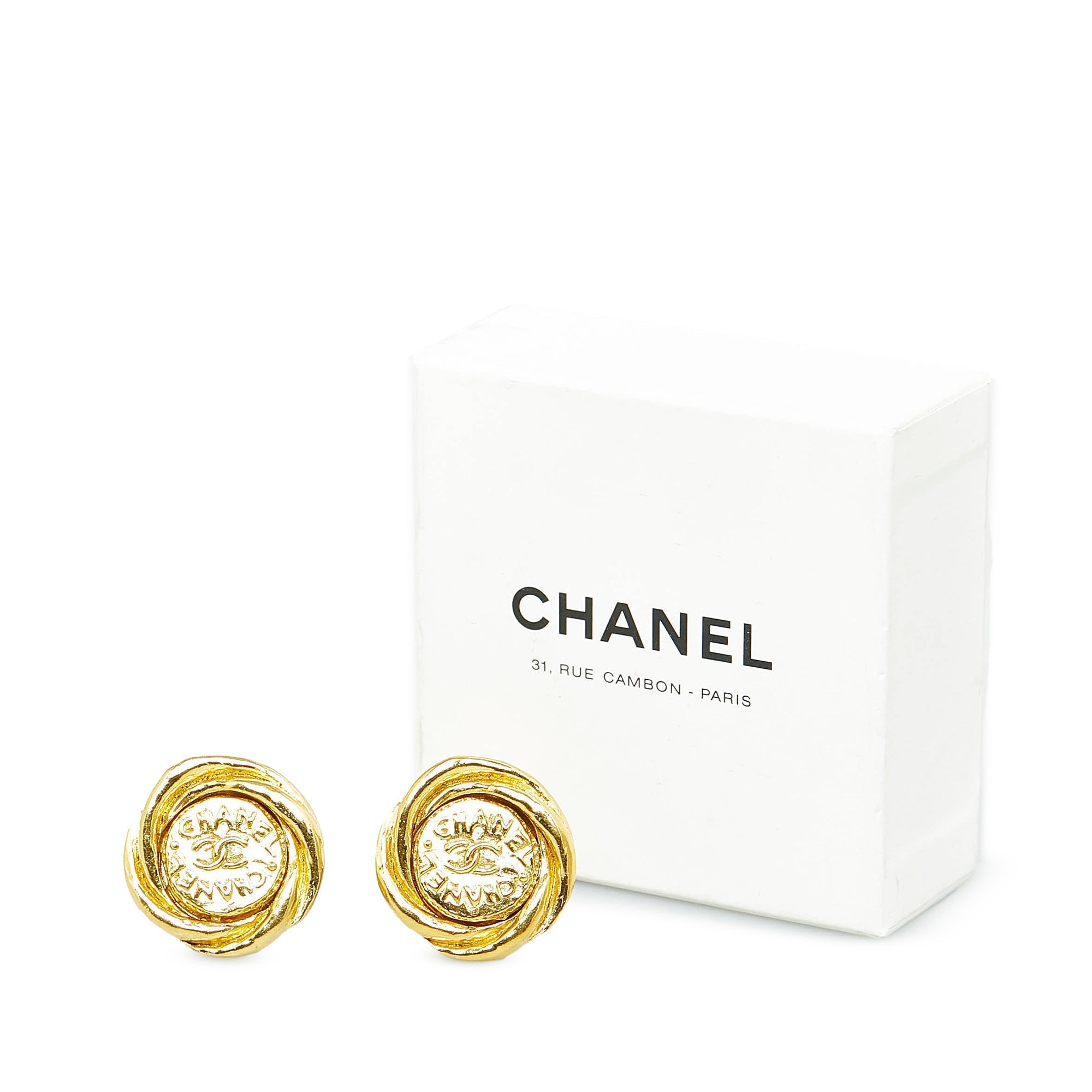 CHANEL CC Clip-On Earrings Costume Earrings