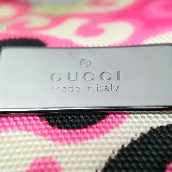 Gucci Flora Shoulder Bag Pink Printed Canvas