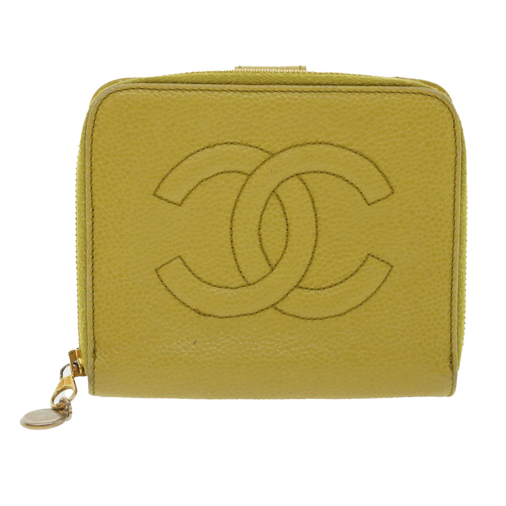 Chanel Yellow Leather  wallet accessories