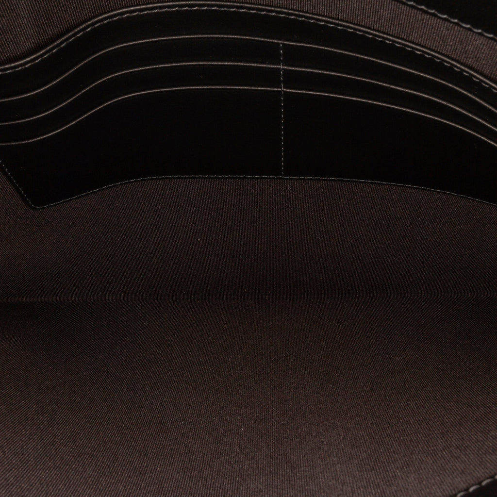 Burberry Zip Clutch Large Black Charcoal Check