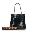 Gucci Gifford Tote Bag Black Patent Canvas