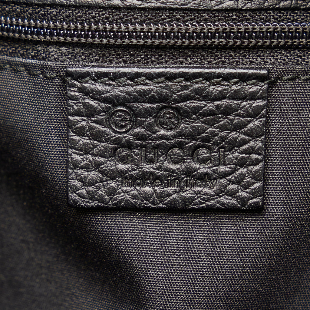 Gucci Gifford Tote Bag Black Patent Canvas