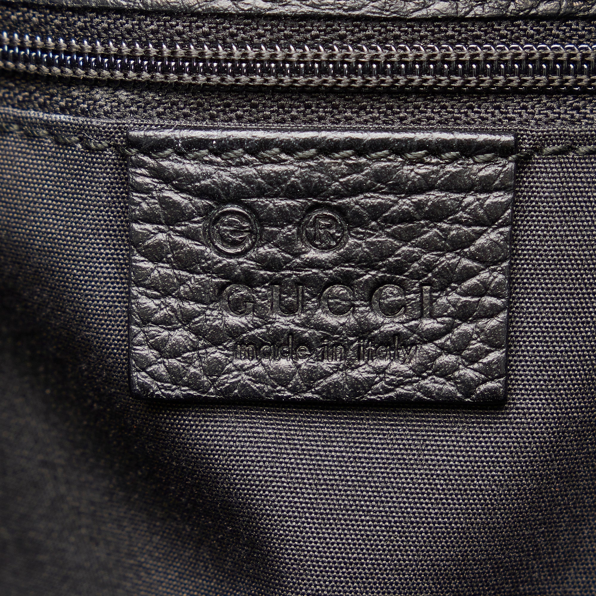 Gucci Gifford Tote Bag Black Patent Canvas