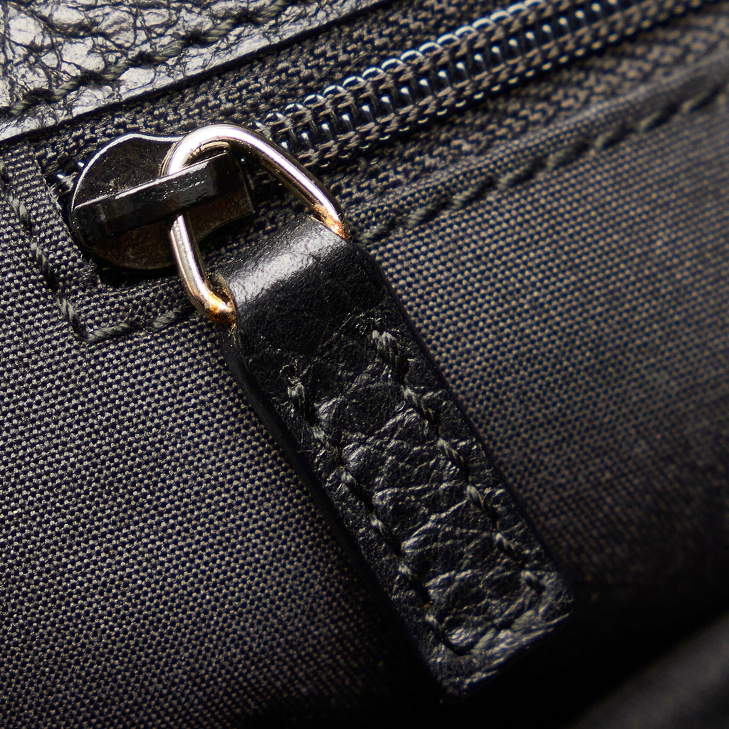 Gucci Gifford Tote Bag Black Patent Canvas