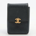 Chanel Coco Mark Caviarskin Cigarette Case Black