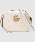 Gucci GG Marmont Small Matelassé Shoulder Bag White