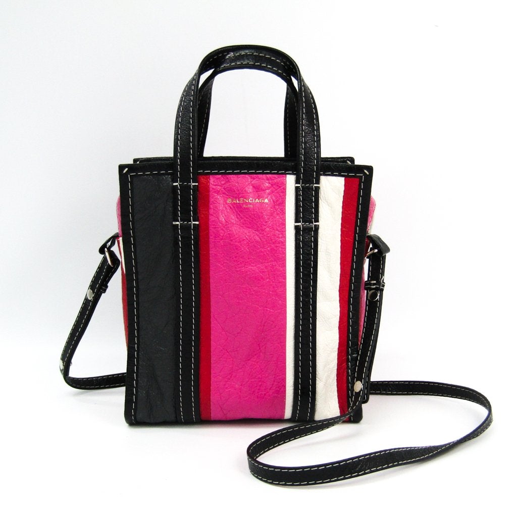 Balenciaga Black/Pink Leather Bazaar Shopper XS (SHA-41145)