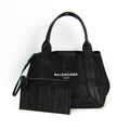Balenciaga Black Denim Navy Cabas S (SHA-46436)
