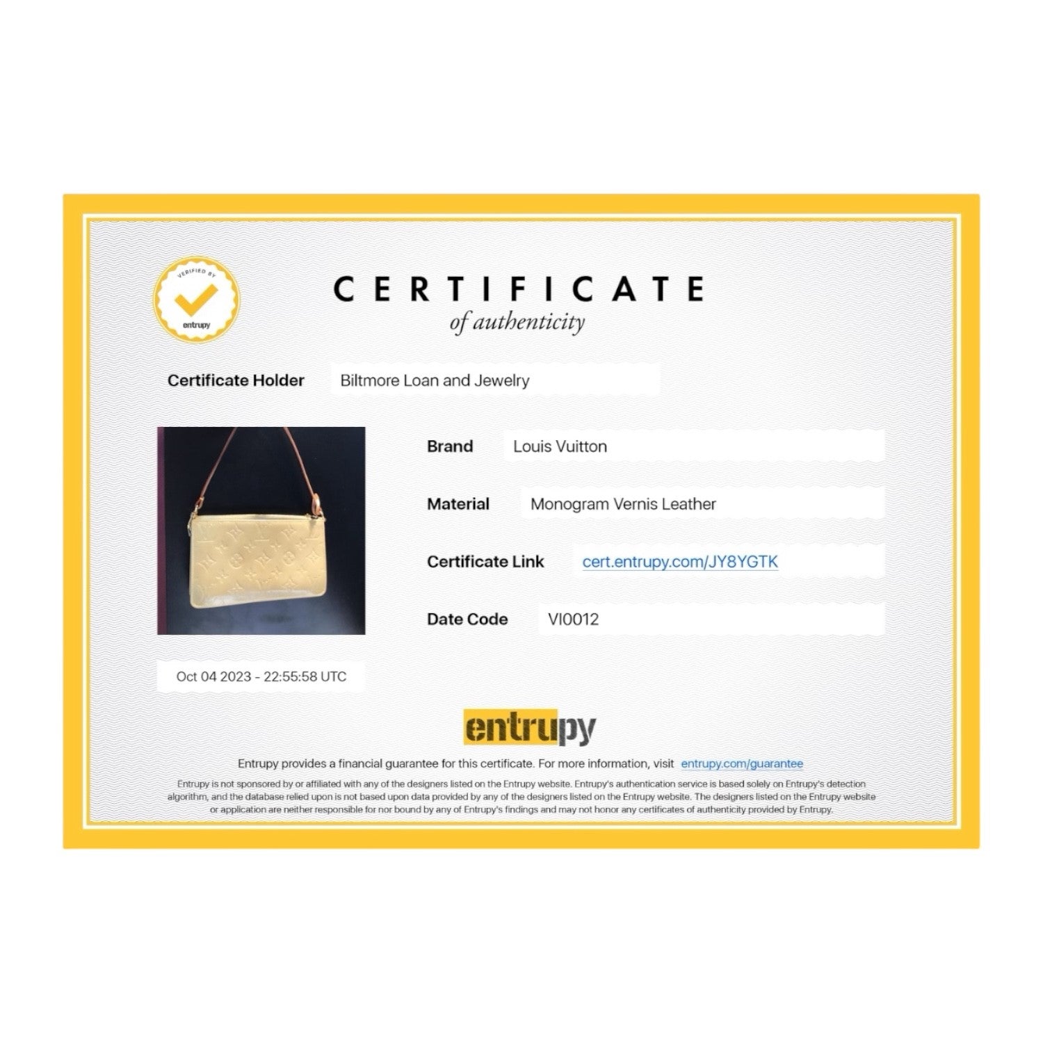 Louis Vuitton Monogram Vernis Lexington Pochette