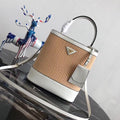 Prada Panier Medium Straw White Bag