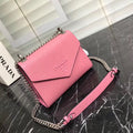 Prada Monochrome Flap Bag In Begonia Pink Saffiano Leather
