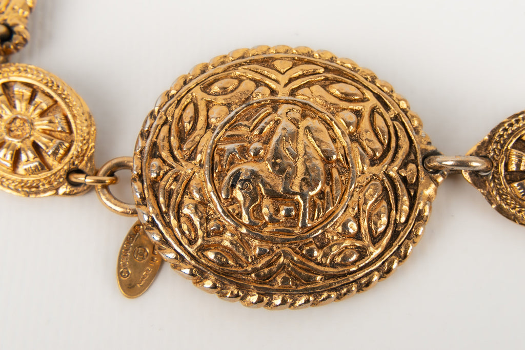 Collier dor�� Chanel 1980s