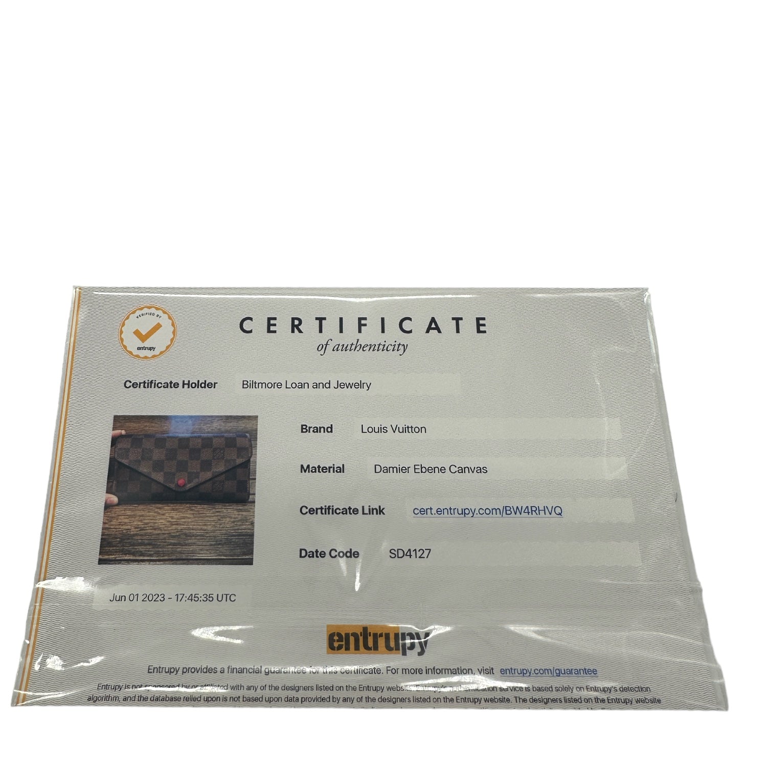 Louis Vuitton Damier Print Josephine Wallet