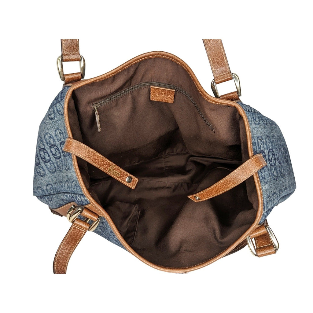 Gucci GG Blue Denim Abbey Hobo Bag