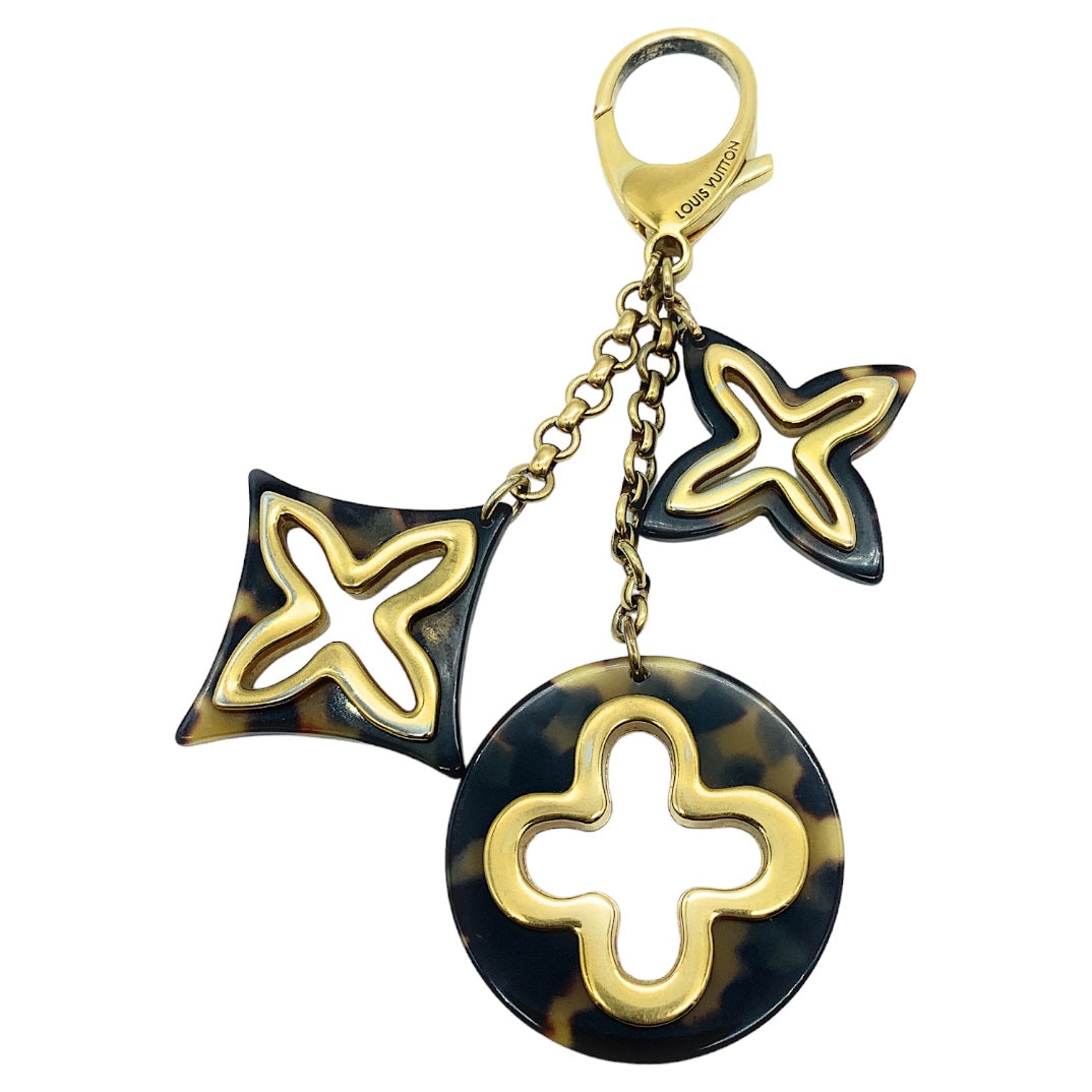 Louis Vuitton Gold Insolence Tortoise Shell Gold-tone Key Chain - Bag Charm
