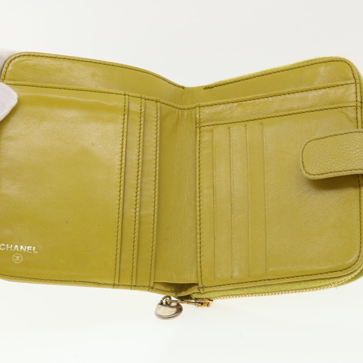 Chanel Yellow Leather  wallet accessories