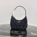 Prada Hobo Mini Bag In Black Nylon