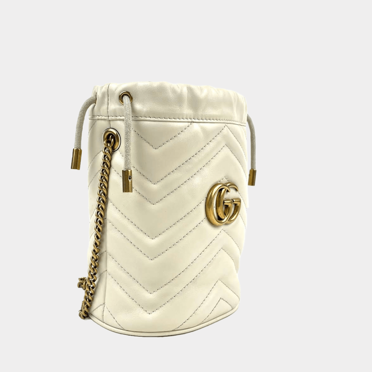 GUCCI Matelasse Mini GG Marmont Bucket Bag - OUTLET ITEM FINAL SALE