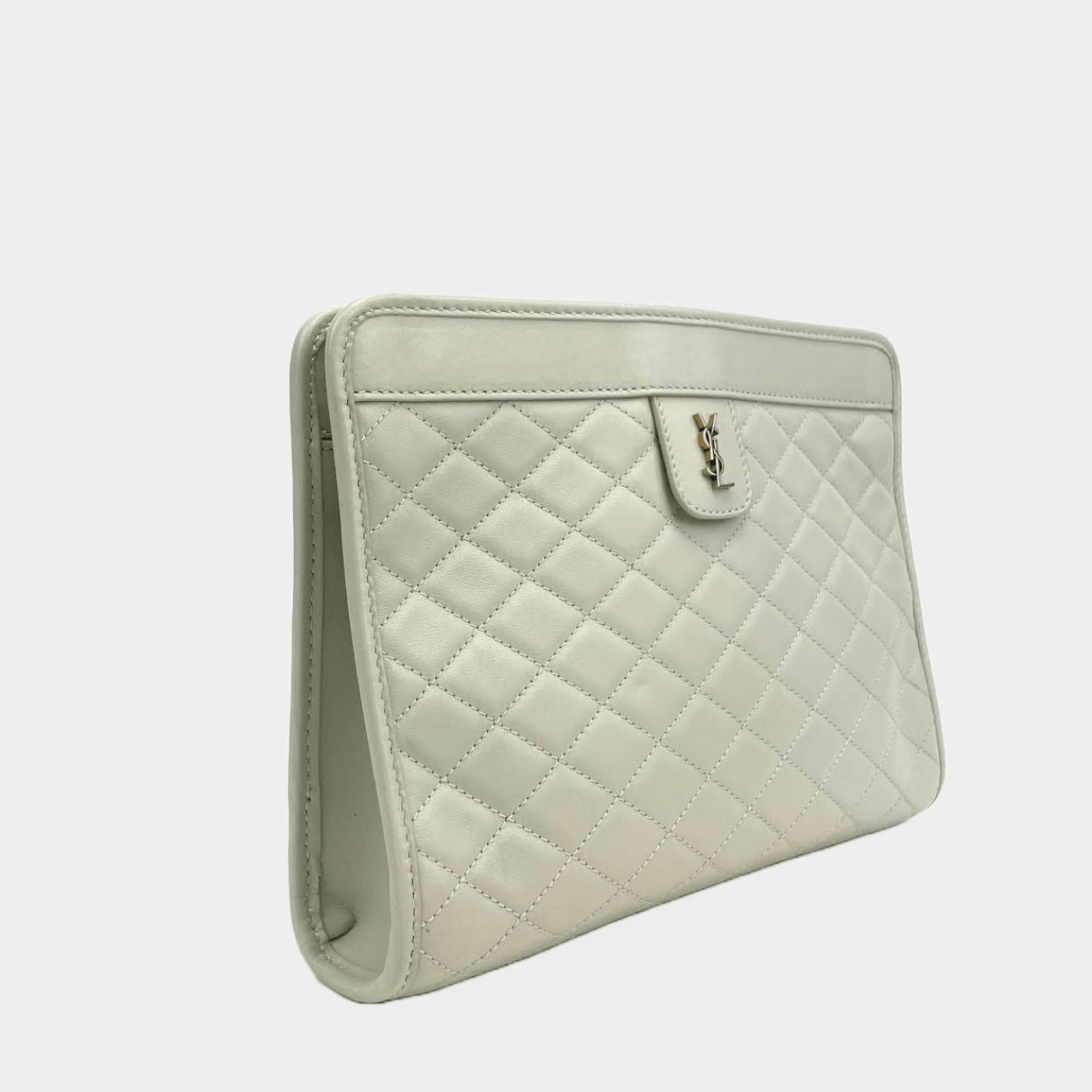 SAINT LAURENT Victorie Baby Clutch w/Chain